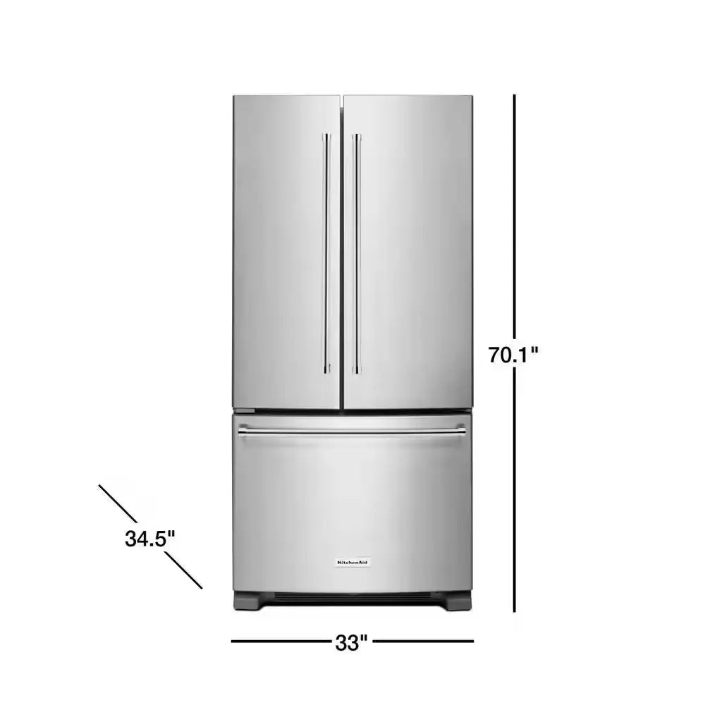 22.1 Cu. Ft. French Door Refrigerator in Stainless Steel with Interior Dispenser | Fridge.com