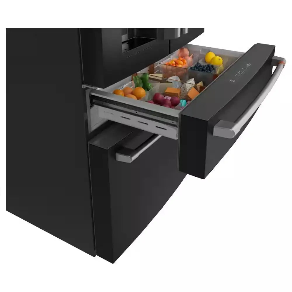 22.3 Cu. Ft. Smart Four-Door French Door Refrigerator in Matte Black, Counter Depth | Fridge.com