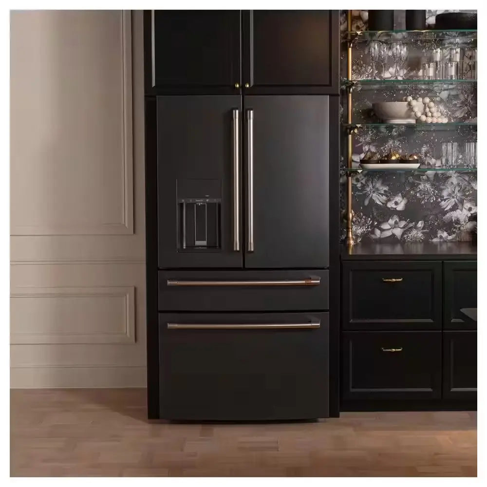 22.3 Cu. Ft. Smart Four-Door French Door Refrigerator in Matte Black, Counter Depth | Fridge.com