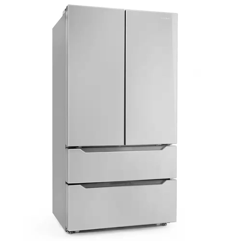 22.5 Cu. Ft. 4-Door French Door Refrigerator with Recessed Handle in Stainless Steel, Counter Depth | Fridge.com