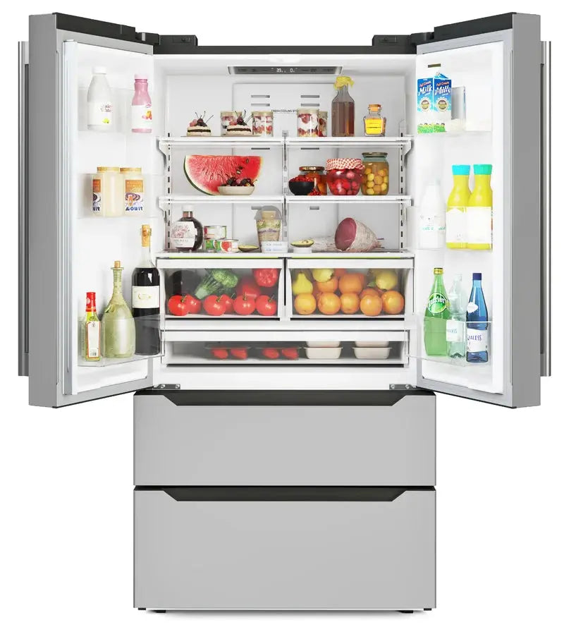 22.5 Cu. Ft. 4 Door French Refrigerator in Stainless Steel | Fridge.com