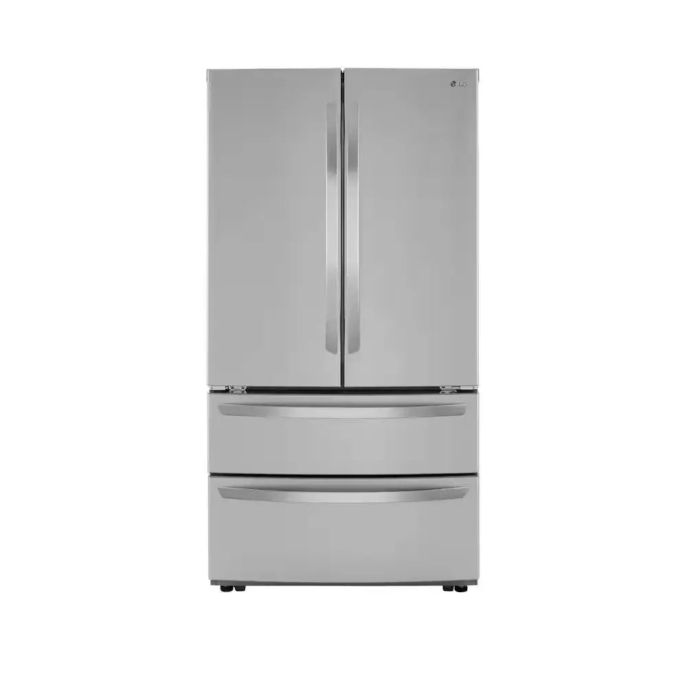 23 Cu. Ft. 4-Door French Door Refrigerator with Internal Water Dispenser in Print Proof Stainless Steel, Counter Depth | Fridge.com