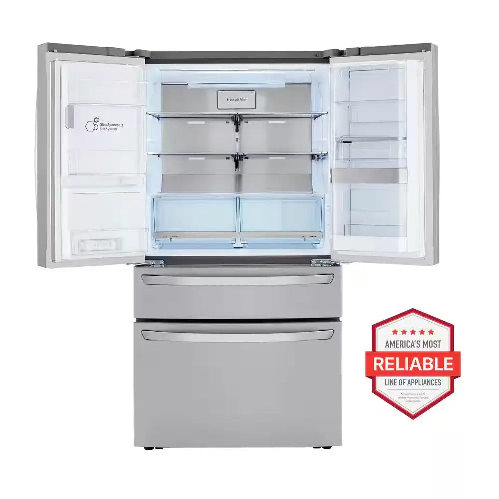 23 Cu. Ft. Door-In-Door 4-Door French Door Refrigerator, Dual and Craft Ice in Printproof Stainless Steel, Counter Depth | Fridge.com