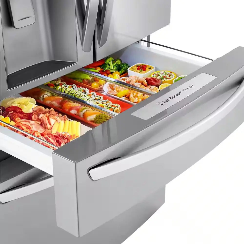 23 Cu. Ft. Door-In-Door 4-Door French Door Refrigerator, Dual and Craft Ice in Printproof Stainless Steel, Counter Depth | Fridge.com