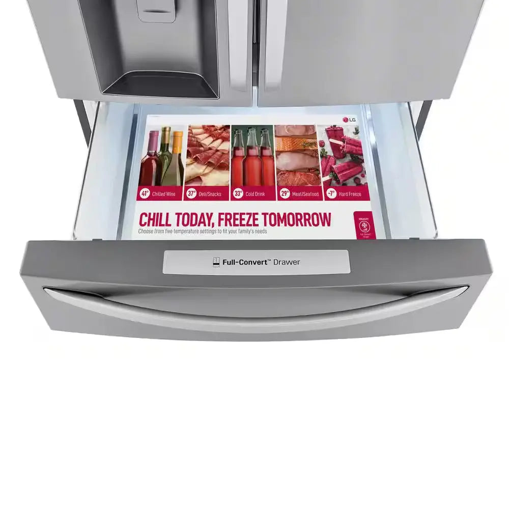 23 Cu. Ft. Door-In-Door 4-Door French Door Refrigerator, Dual and Craft Ice in Printproof Stainless Steel, Counter Depth | Fridge.com