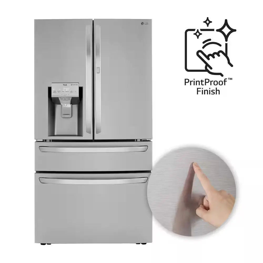 23 Cu. Ft. Door-In-Door 4-Door French Door Refrigerator, Dual and Craft Ice in Printproof Stainless Steel, Counter Depth | Fridge.com