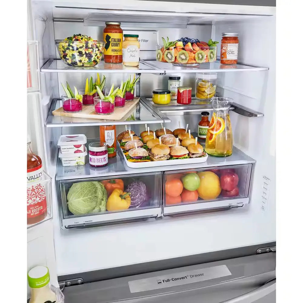 23 Cu. Ft. Door-In-Door 4-Door French Door Refrigerator, Dual and Craft Ice in Printproof Stainless Steel, Counter Depth | Fridge.com
