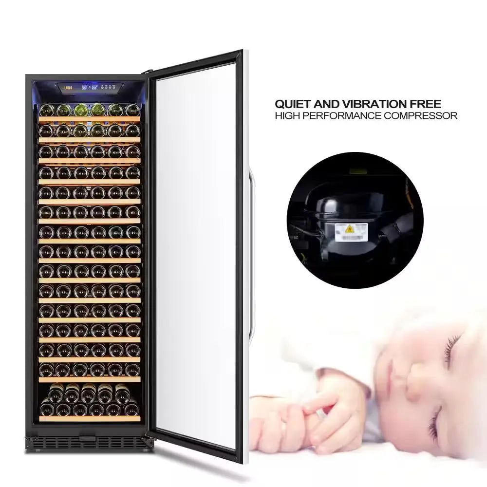 23 In. 171-Bottle Stainless Steel Single Zone Wine Refrigerator | Fridge.com