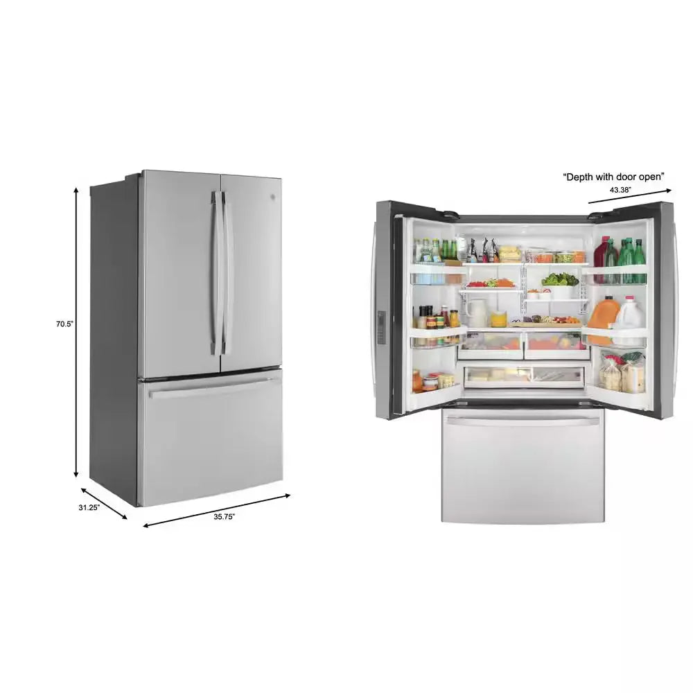 23.1 Cu. Ft. French Door Refrigerator in Fingerprint Resistant Stainless Steel, Counter Depth and ENERGY STAR | Fridge.com