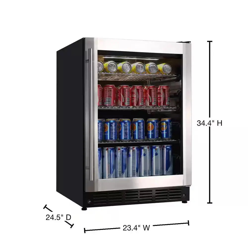 23.4 In. 50 Bottle, 154 Can, Wine and Beverage Cooler with Stainless Steel Door | Fridge.com