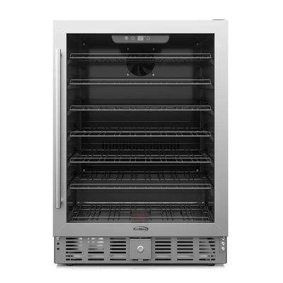 23.4 In. Stainless Steel, Glass-Door Built-In Refrigerator and Beverage Cooler, 5 Cu. Ft. | Fridge.com