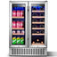 23.4'''' 19 Bottle 57 Cans (12 Oz.) Dual Zone Freestanding Beverage Refrigerator with Wine Storage | Fridge.com