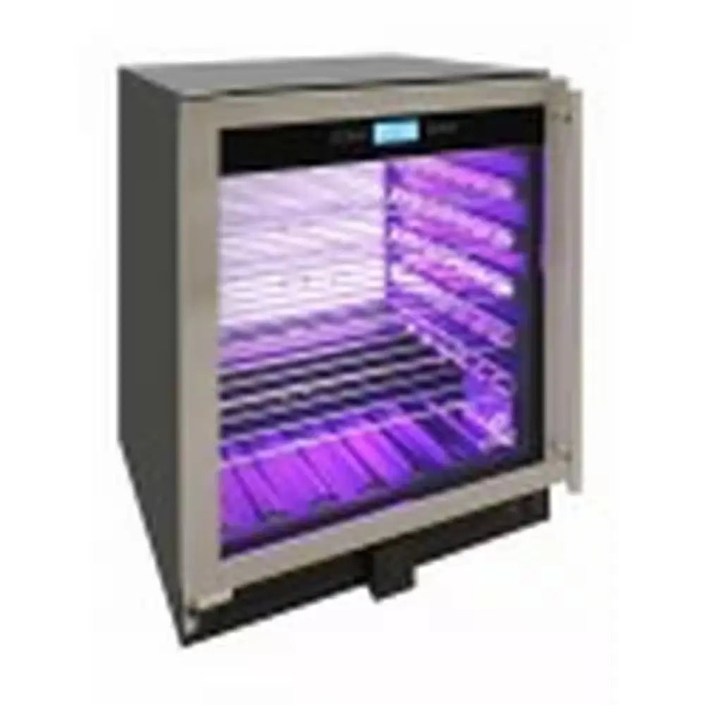 23.5 In. 41-Bottle Left Hinge Single Zone Beverage and Wine Cooler in Stainless Steel | Fridge.com