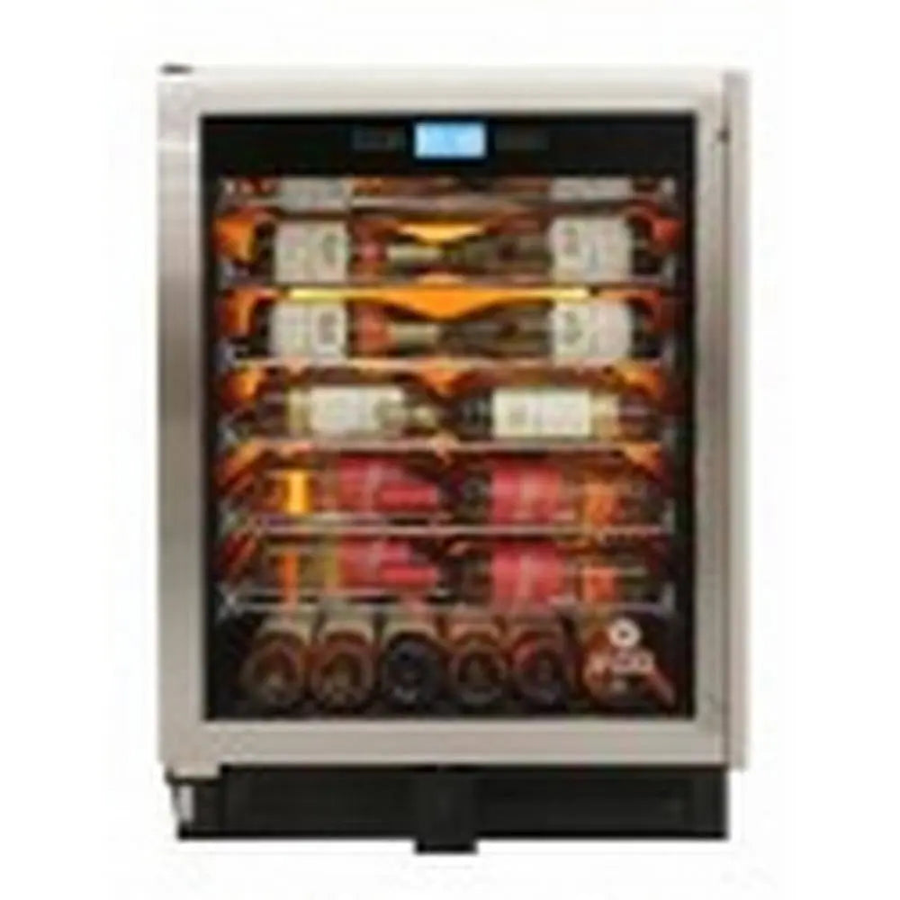 23.5 In. 41-Bottle Left Hinge Single Zone Beverage and Wine Cooler in Stainless Steel | Fridge.com