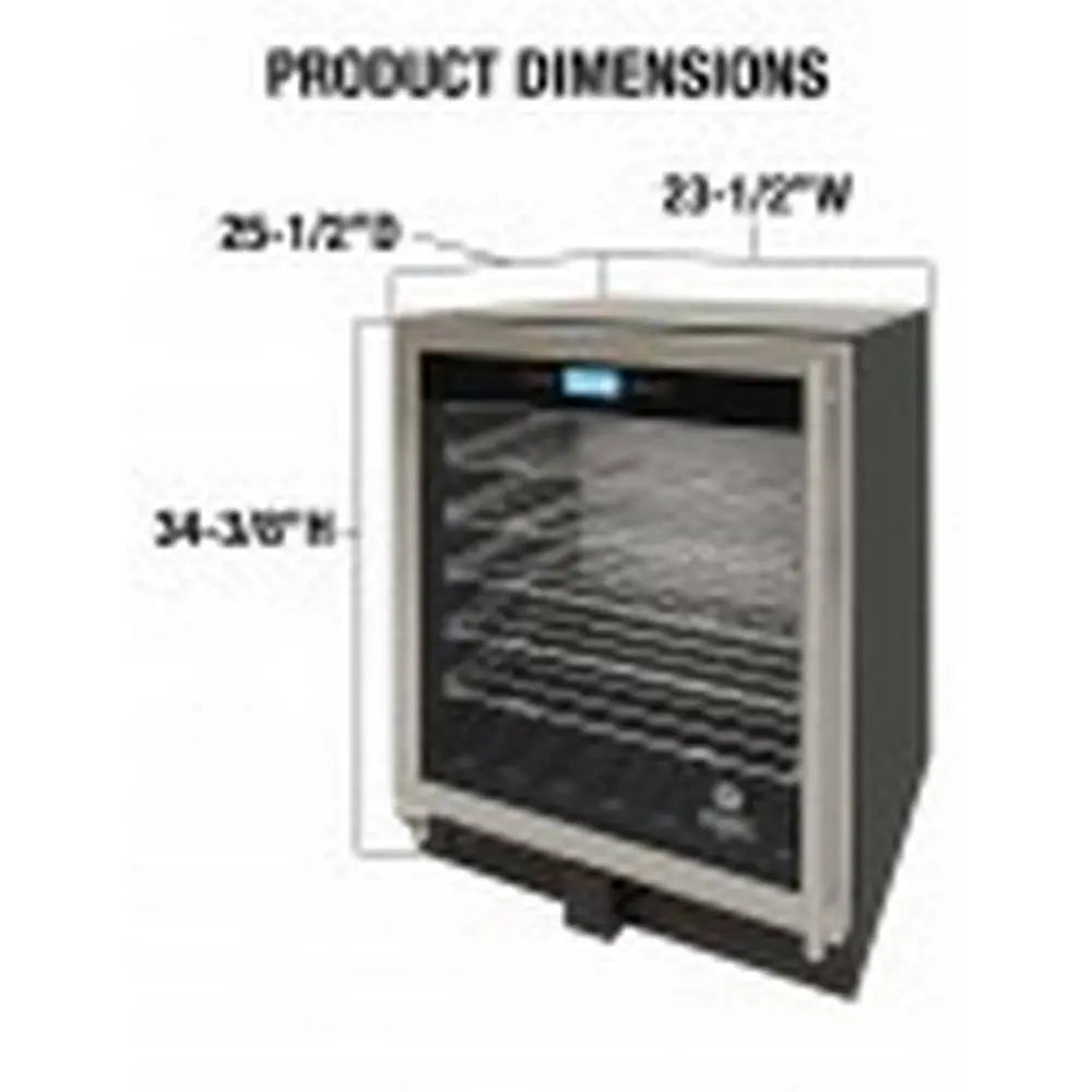 23.5 In. 41-Bottle Left Hinge Single Zone Beverage and Wine Cooler in Stainless Steel | Fridge.com