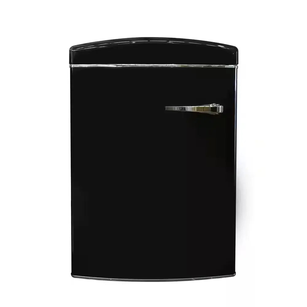 23.62 In. 3.2 Cu. Ft. 110V Frost Free Retro Mini Upright Freezer Convertible Refrigerator in Black | Fridge.com