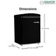 23.62 In. 3.2 Cu. Ft. 110V Frost Free Retro Mini Upright Freezer Convertible Refrigerator in Black | Fridge.com