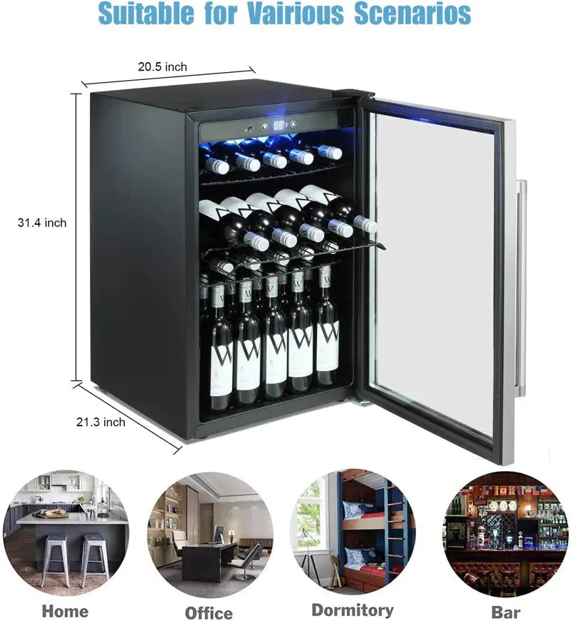 24 Bottle and 145 Can Single Zone Freestanding Wine and Beverage Refrigerator | Fridge.com