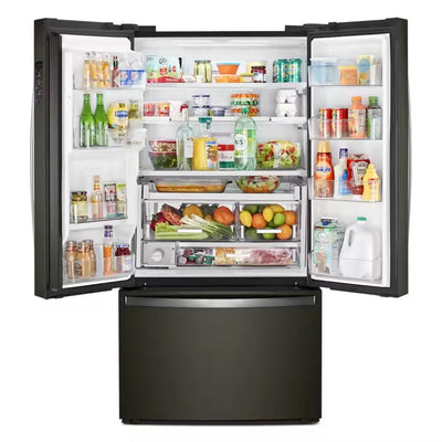 24 Cu. Ft. French Door Refrigerator in Black Stainless, Counter Depth | Fridge.com