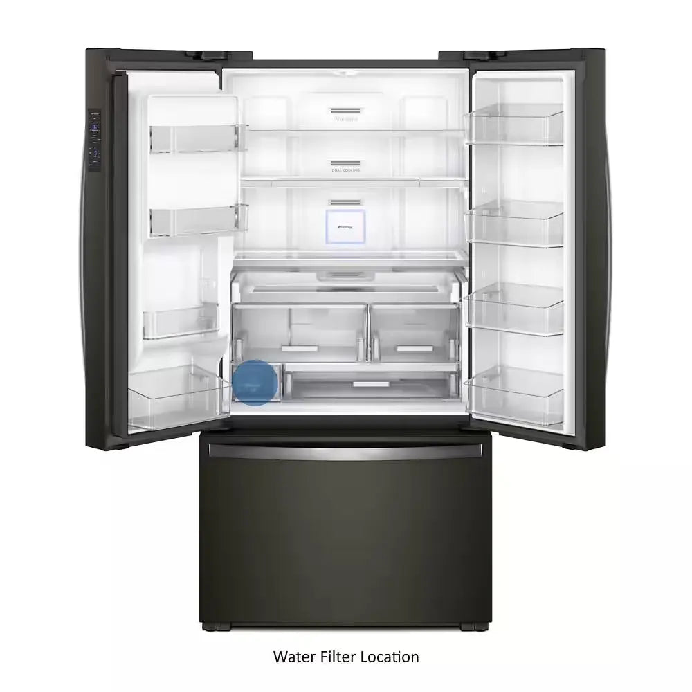 24 Cu. Ft. French Door Refrigerator in Black Stainless, Counter Depth | Fridge.com