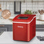 9 In. W 26 Lbs./24-Hour Countertop Portable Ice Maker Self-Cleaning Wit-Hour Scoop in Red | Fridge.com