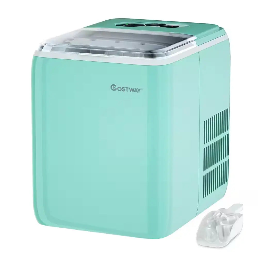 10.5 In. 44 Lbs./24 Hour Portable Ice Maker Self-Clean with Scoop in Black | Fridge.com