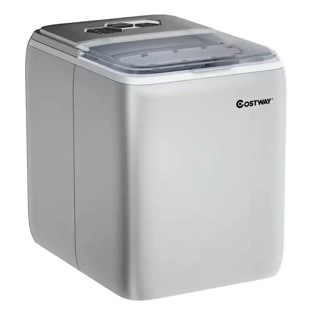 10.5 In. 44 Lbs./24 Hour Portable Ice Maker Self-Clean with Scoop in Black | Fridge.com