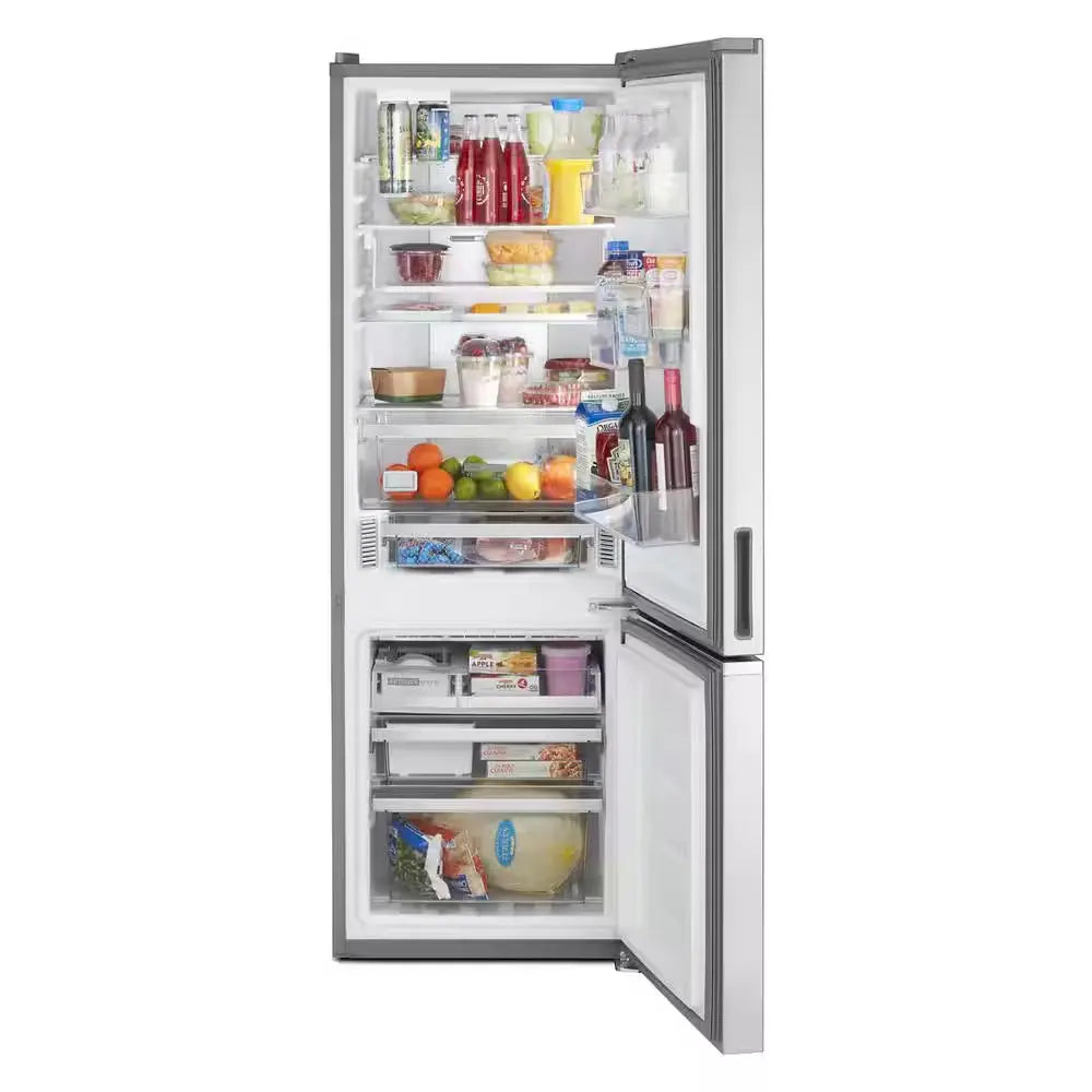 24 In. 12.7 Cu. Ft. Garage Ready Bottom Freezer Refrigerator in Fingerprint Resistant Stainless | Fridge.com