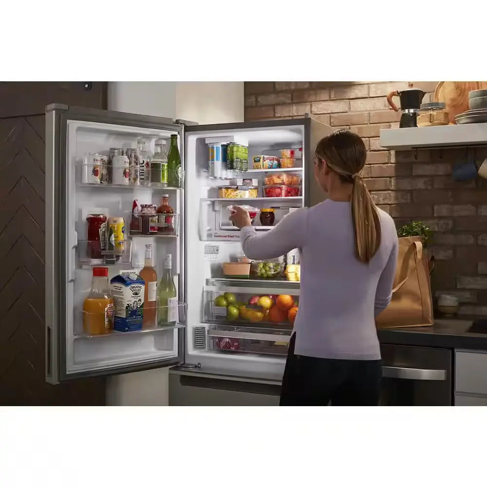 24 In. 12.7 Cu. Ft. Garage Ready Bottom Freezer Refrigerator in Fingerprint Resistant Stainless | Fridge.com