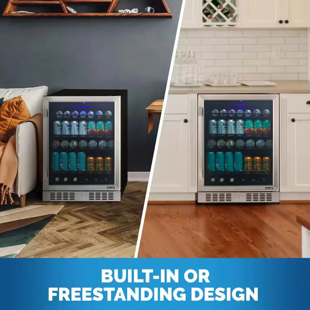 24 In. 177 Can Capacity Built-In or Freestanding Beverage Refrigerator and Cooler | Fridge.com