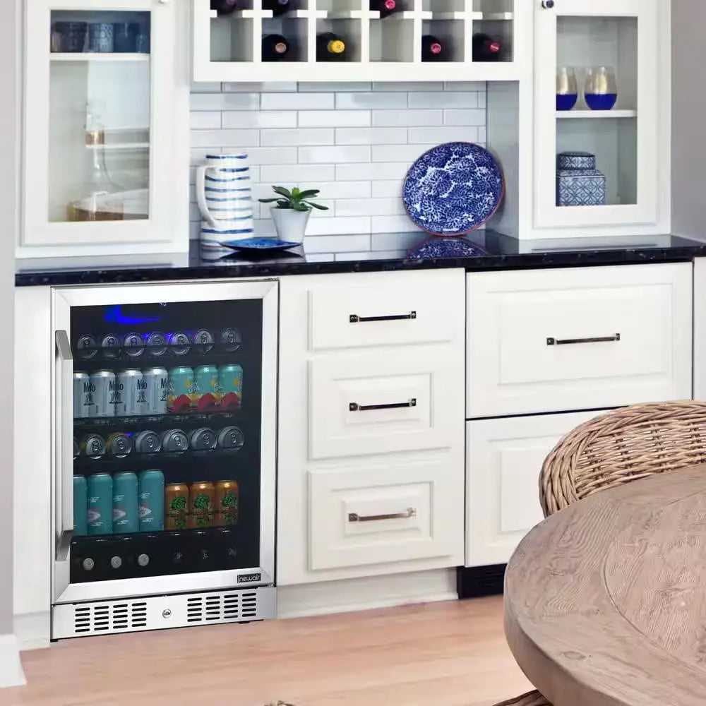 24 In. 177 Can Capacity Built-In or Freestanding Beverage Refrigerator and Cooler | Fridge.com