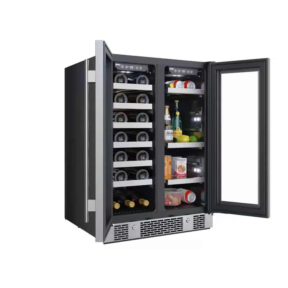 24 In. 21-Bottle Wine and 64-Can Beverage Cooler | Fridge.com