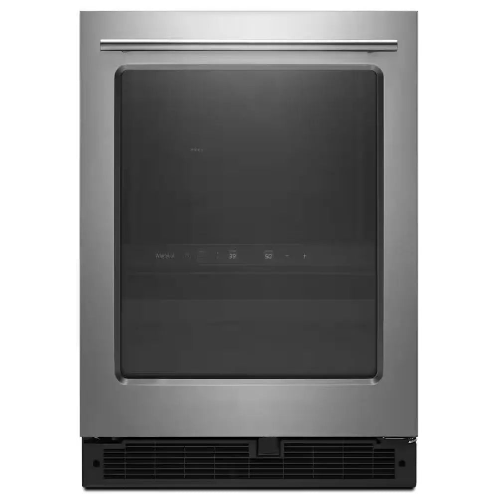 24 In. 5.8 Cu. Ft. 16-Bottle Wine Cooler and Beverage Center in Fingerprint Resistant Stainless Steel | Fridge.com