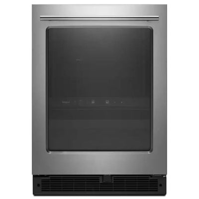 24 In. 5.8 Cu. Ft. 16-Bottle Wine Cooler and Beverage Center in Fingerprint Resistant Stainless Steel | Fridge.com