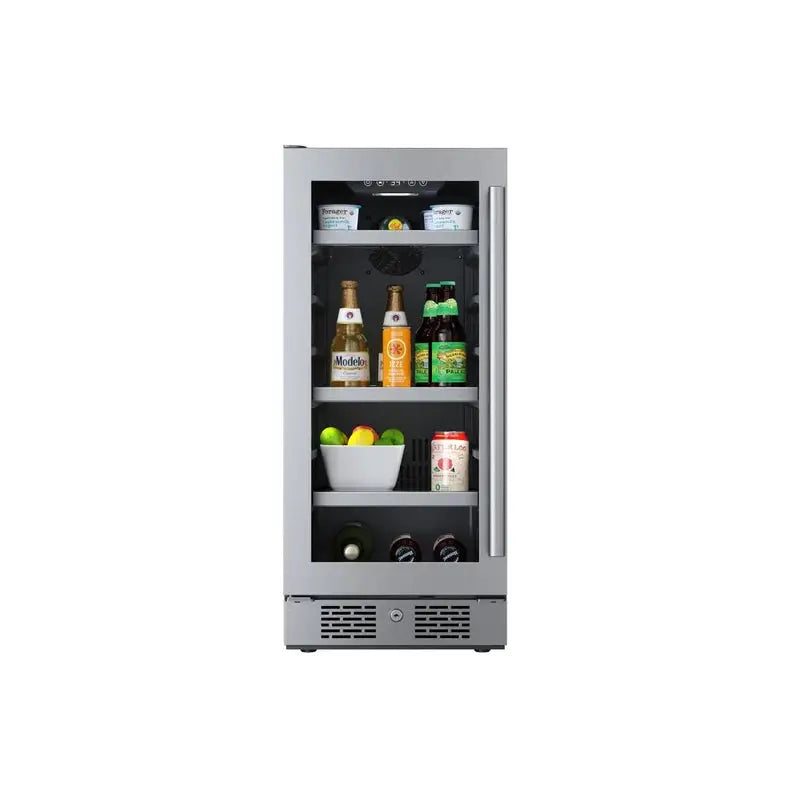 24 In. 86 Cans Undercounter Beverage Cooler in Stainless Steel | Fridge.com