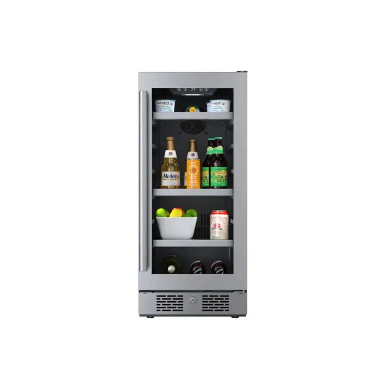 24 In. 86 Cans Undercounter Beverage Cooler in Stainless Steel | Fridge.com