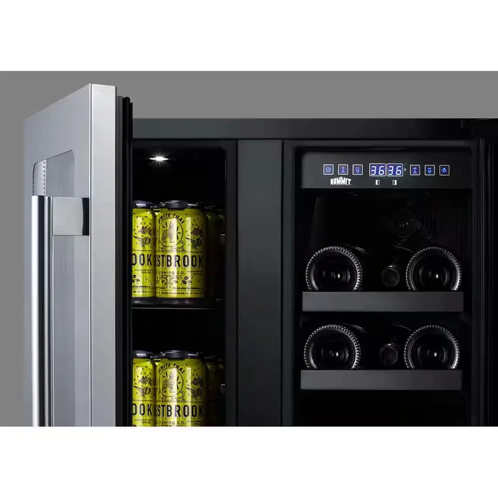 24 In. Built-In French Door Dual Zone 21-Bottle Wine and 60-Can Beverage Cooler | Fridge.com