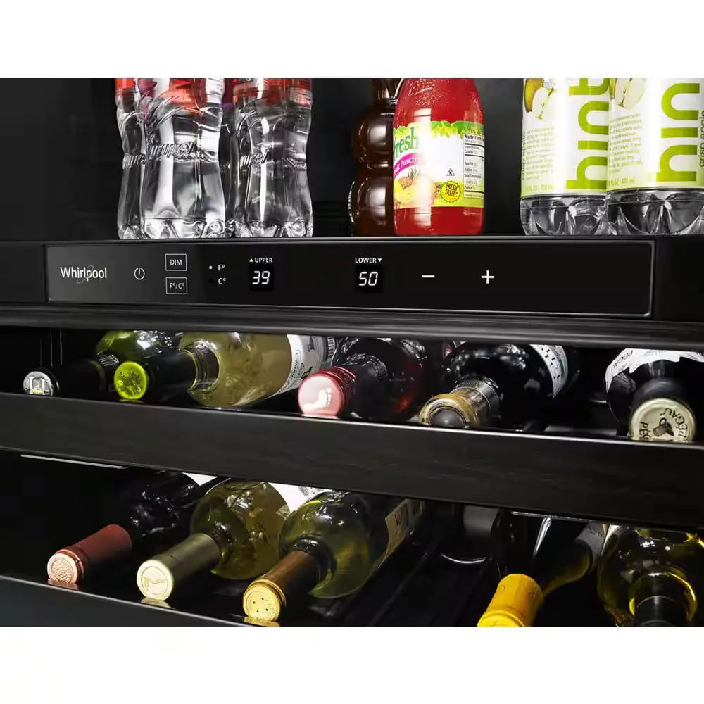 24 In. Dual Zone 14-Bottle Wine Cooler and Beverage Center in Stainless Steel | Fridge.com