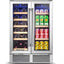 24 In. Dual Zone 19-Wine Bottles and 57-Cans Beverage & Wine Cooler with Smart APP Control in Stainless Steel | Fridge.com