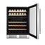 24 In. Dual Zone 46-Bottle Built-In Wine Cooler in Stainless Steel | Fridge.com