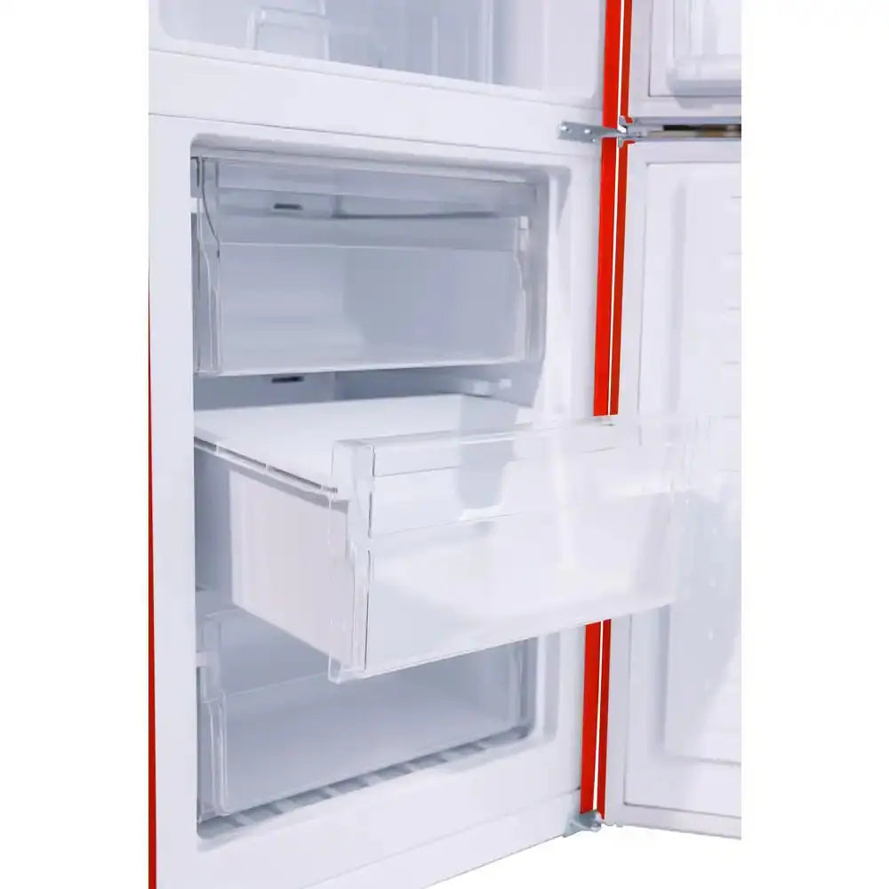 24 In. RETRO BOTTOM MOUNT 11Cf Refrigerator Fast Freeze 110V in Red | Fridge.com