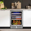 24 In. Single Zone 150-Can Beverage Refrigerator in Silver with 2-Different Door Handles Built-In Beverage Cooler | Fridge.com