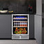 24 In. Single Zone 150-Can Beverage Refrigerator in Silver with 2-Different Door Handles Built-In Beverage Cooler | Fridge.com