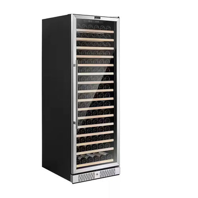 24 In. Single Zone 171-Bottle Built-In and Freestanding Wine Cooler in Stainless Steel | Fridge.com