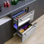 24 In. Undercounter Refrigerator 2 Drawer Wine Refrigerator with Different Temperature 4.87 Cu. Ft. Capacity | Fridge.com