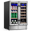 24 Inch 18 Bottle and 57 Can Dual Zone Built-In and Freestanding Wine & Beverage Refrigerator | Fridge.com