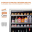 24 Inch 220 Cans(12 Oz.) Beverage Cooler Beer Drink Refrigerator Built-In or Under-Counter Fridge Quiet Compressor | Fridge.com