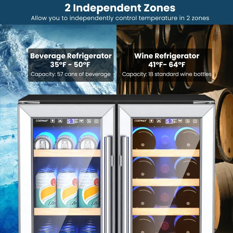 24 Inch Dual Zone Wine and Beverage Cooler | Fridge.com