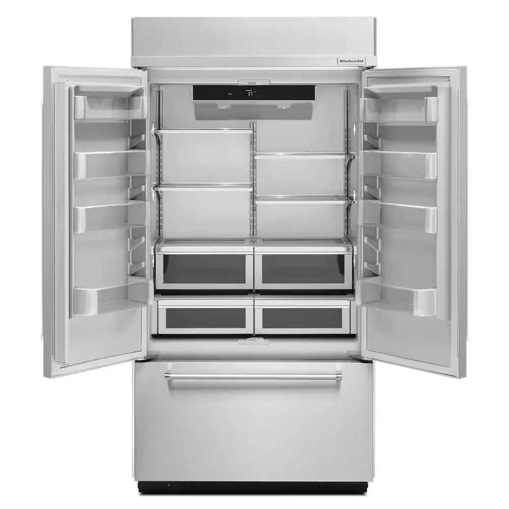 24.2 Cu. Ft. Built-In French Door Refrigerator in Stainless Steel, Platinum Interior | Fridge.com