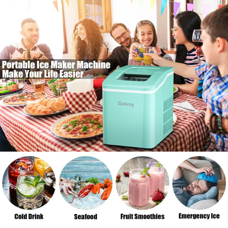 26Lbs/24H Portable Countertop Ice Maker Machine with Scoop | Fridge.com